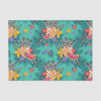 Mousseline Papier Tissu Tropical Holiday Christmas