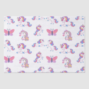 Mousseline Papier Tissu Unicorne