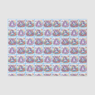 Mousseline Papier Tissu Unicorne Lumineux