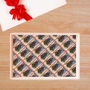 Mousseline Papier Tissu Vintage Christmas Tree