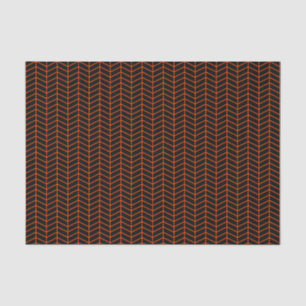 Mousseline Papier tissulaire Chevron - Orange brillant sur no