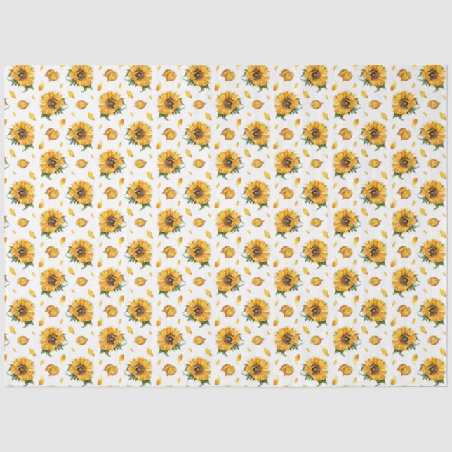 Mousseline Papier Tissus Sunflower (Recto)