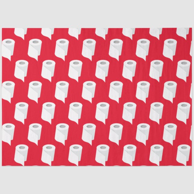 Mousseline Papier Toilet Roll Funny Quarantine Thème Rouge (Recto)