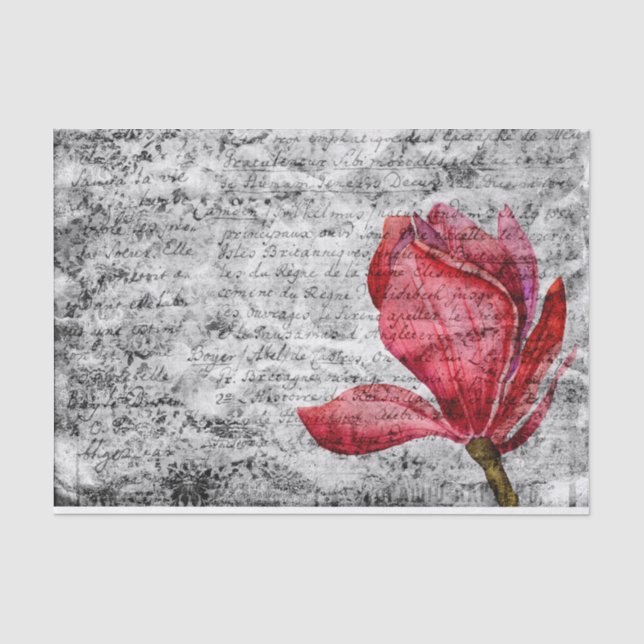 Mousseline Papier Vintage Magnolia (Recto)