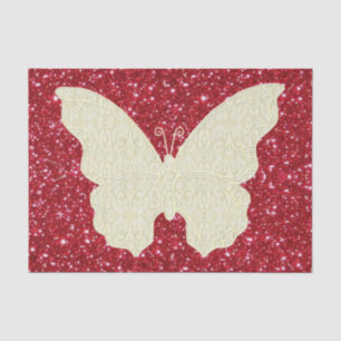 Mousseline Papillon Dentelle Sur Papier Tissu De Parties scin