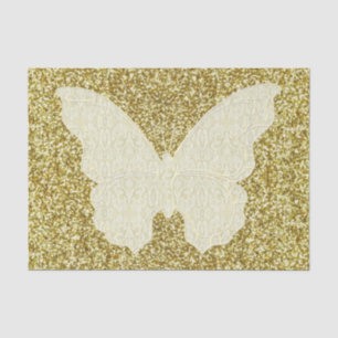 Mousseline Papillon Dentelle Sur Papier Tissu Parties scintil
