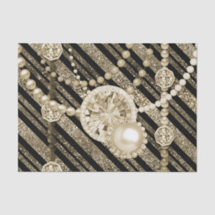 Mousseline Parties scintillant et bijoux Gold Faux Papier Tis