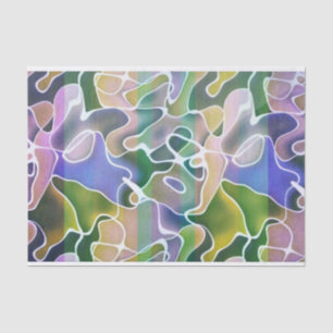 Mousseline Pastel Abstrait Stripes Decoupage Papier Tissu