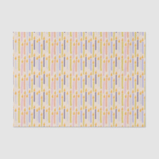 Mousseline Pastel Motif bougie - Papier de tissu lunaire