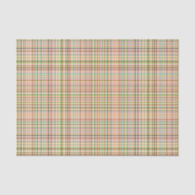Mousseline Pastels au chocolat Plaid 24-TISSUE PAPIER WRAP (Recto)
