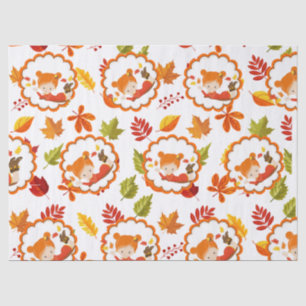Mousseline Peint à la main Automne Adorable Girl Tissu Papier