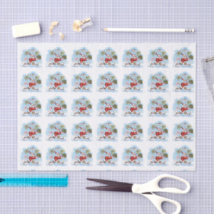 Mousseline Père Noël Papier de tissu non préparé