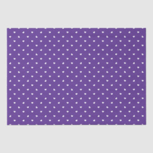 Mousseline Petite coeur sur papier tissu violet clair