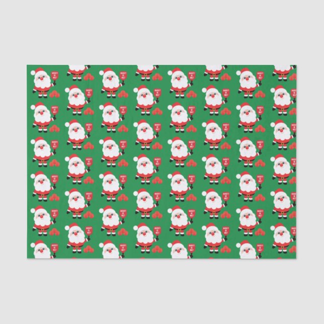 Mousseline Pickleball 🎅 papier    SantaTissue (Recto)