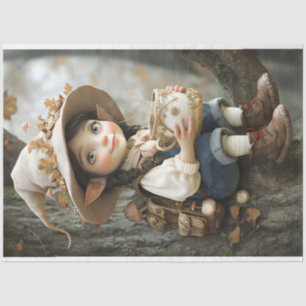 Mousseline Pixie Casquette Beige Miroir face à papier de tiss