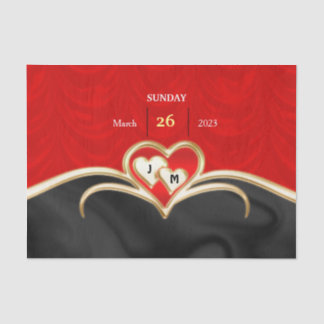 Mousseline Plaques de papier mariage