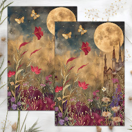 MOUSSELINE PLEINE LUNE DANS LE PAPIER TISSU DE DÉCOUPAGE MEAD