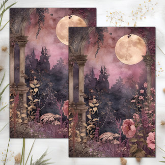 MOUSSELINE PLEINE LUNE ET JARDIN DÉCOUPAGE TISSUE PAPIER