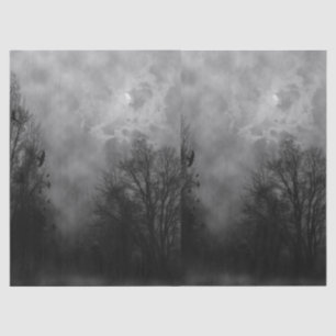 Mousseline Pleine lune Haunted Halloween papier de tissus