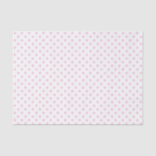 Mousseline Point Polka rose pâle sur papier blanc