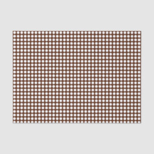 Mousseline Points blancs sur le papier tissus Brown