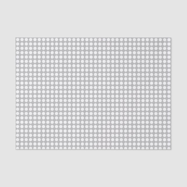 Mousseline Points blancs sur papier de tissus gris (Recto)