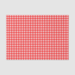 Mousseline Points blancs sur papier tissus rouges