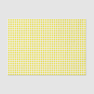 Mousseline Points jaunes sur papier de tissus blancs
