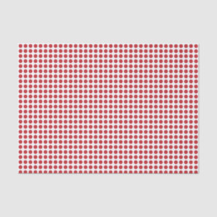 Mousseline Points rouges sombres sur papier blanc