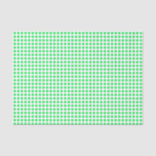 Mousseline Points verts clairs sur le papier blanc