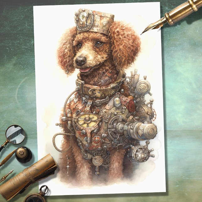 Mousseline Poodé vapeur 2 papier découpage (Créateur téléchargé)