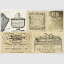 Publicité d'instruments de musique papier découpag