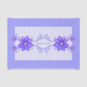 Mousseline Purple Clematis Bonne Occasion Cadeau Papier Tissu