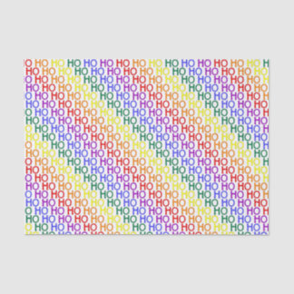 Mousseline Rainbow Ho Ho Ho Motif Tissu Papier
