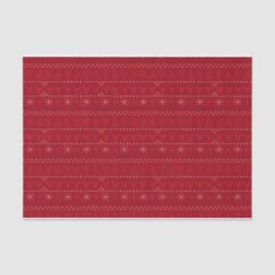 Mousseline Red Nordic Motif Noël Cadeau papier de tissus
