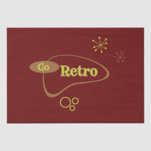 Mousseline Retro MidCentury Motif papier d'enveloppement mode