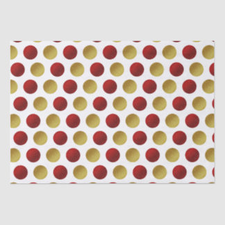 Mousseline Rouge or brillant Festif de Noël papier Tissu