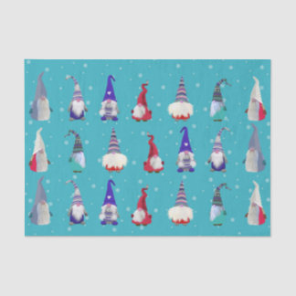 Mousseline Scandi Gnomes Noël #2 Papier Tissu
