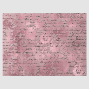 Mousseline Série papier rose éphémère design 18