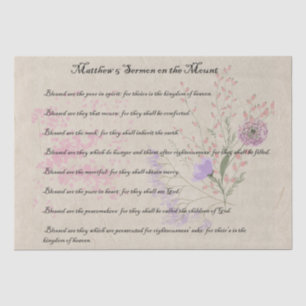 Mousseline Sermon sur le support papier Tissu Fleur sauvage
