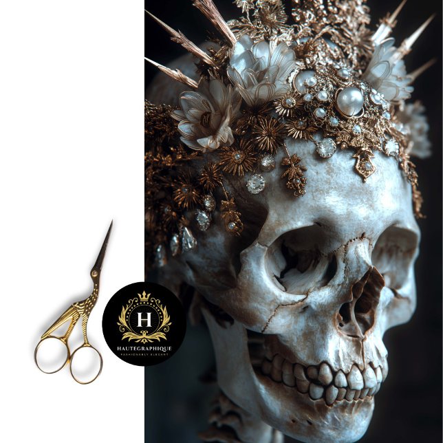 Mousseline Skeleton gothique Skull Decoupage papier de tissus (Créateur téléchargé)