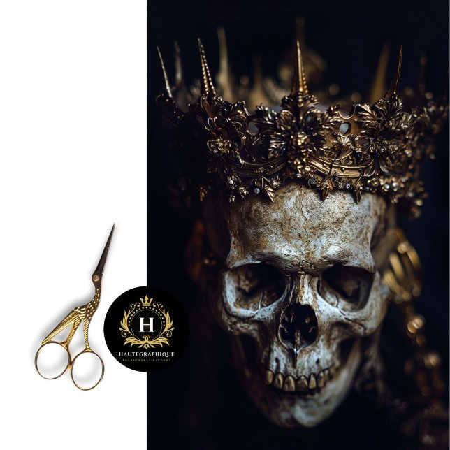 Mousseline Skeleton gothique Skull Decoupage papier de tissus (Créateur téléchargé)