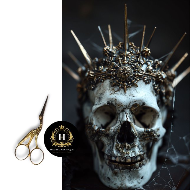 Mousseline Skeleton gothique Skull Decoupage papier de tissus (Créateur téléchargé)