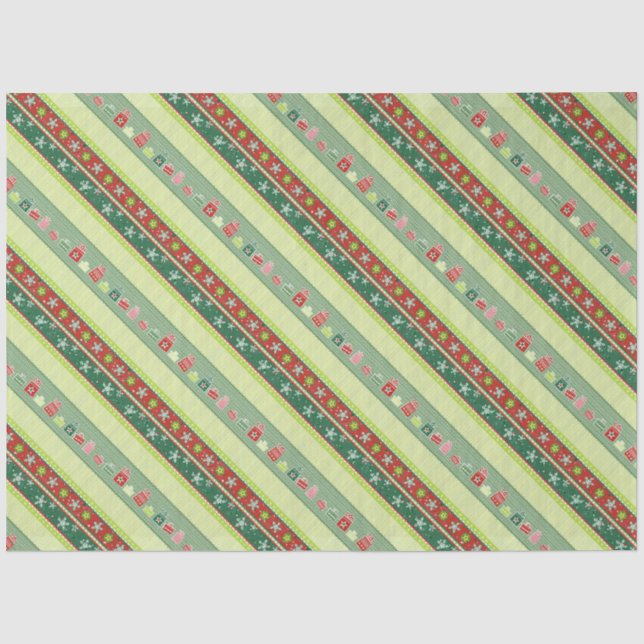 Mousseline Snowflakes & Présents Papier Tissu (Recto)