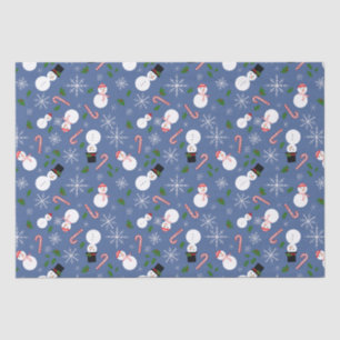 Mousseline Snowman Snowflo hiver vacances Tissu papier
