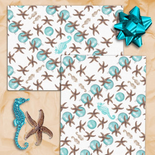 Mousseline Starfish Sea Hors Papier de Noël Tissu