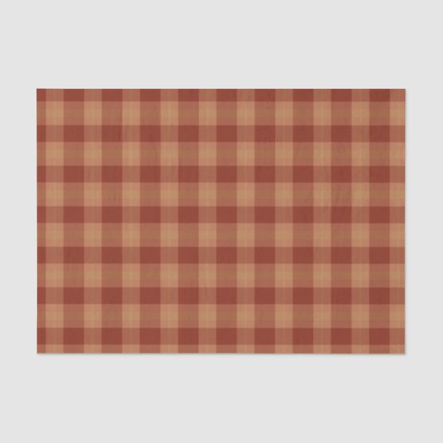 Mousseline Tan Tartan Tissu Papier (Recto)