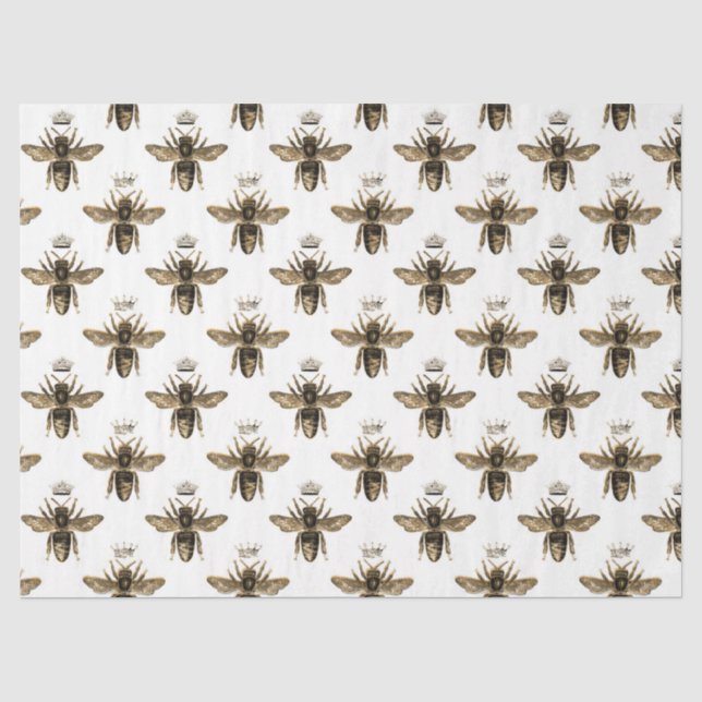 Mousseline Tea Garden Bee Series Design 13 Tissu Papier (Recto)