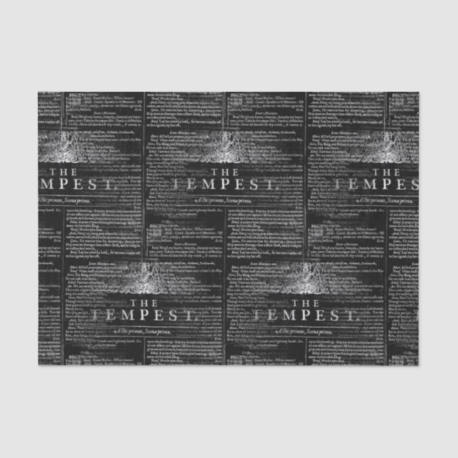 Mousseline Tempest Shakespeare Jouer Tissu Papier (Recto)