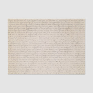 Mousseline Texte cursif sur papier parchemin Vintage